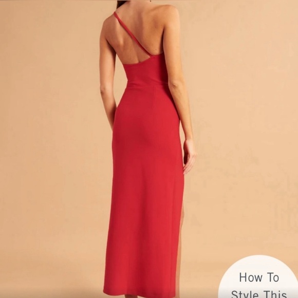 Abercrombie & Fitch Asymmetrical Red Dress - Picture 2 of 8
